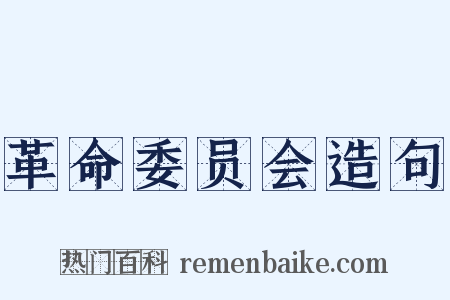 革命委员会造句是什么意思的图片
